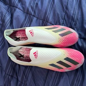 Adidas x19+ SG White/Core Black/Shock Pink SZ 10.5